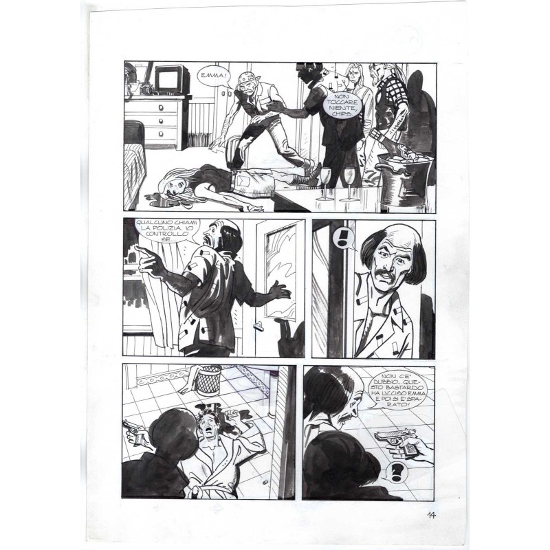 Nick Raider - Las Vegas! - p.14 - Renato Polese - Tavola Originale  - 1996