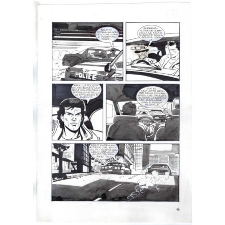 Nick Raider - Las Vegas! - p.16 - Renato Polese - Tavola Originale  - 1996