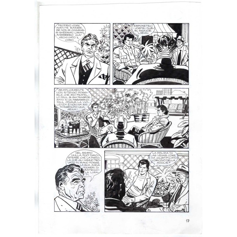 Nick Raider - Las Vegas! - p.17 - Renato Polese - Tavola Originale  - 1996
