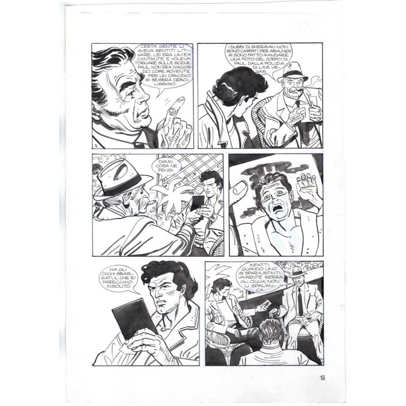 Nick Raider - Las Vegas! - p.18 - Renato Polese - Tavola Originale  - 1996