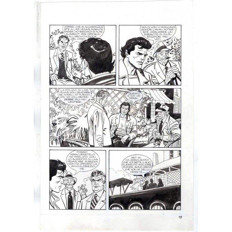 Nick Raider - Las Vegas! - p.19 - Renato Polese - Tavola Originale  - 1996