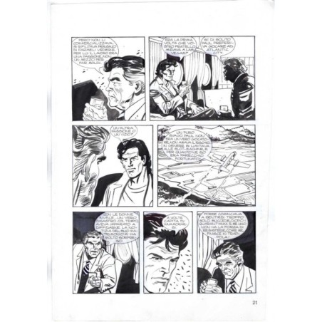 Nick Raider - Las Vegas! - p.21 - Renato Polese - Tavola Originale  - 1996