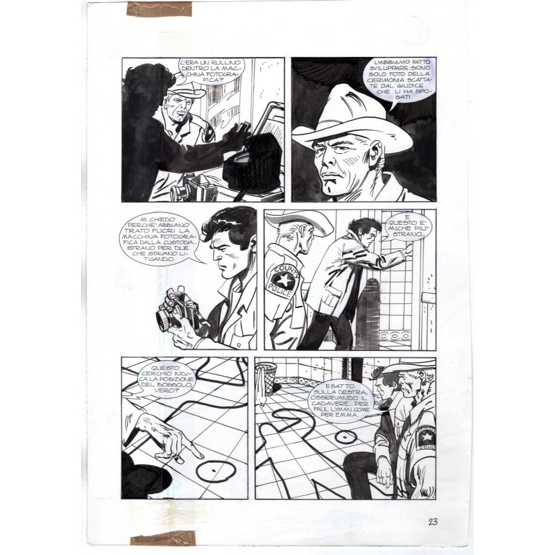 Nick Raider - Las Vegas! - p.23 - Renato Polese - Tavola Originale  - 1996