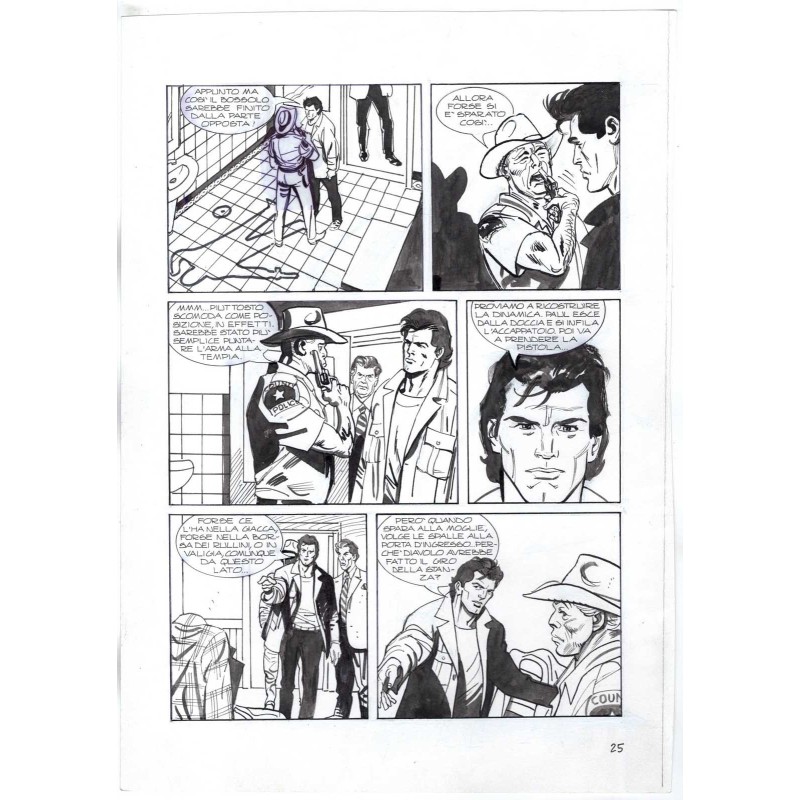 Nick Raider - Las Vegas! - p.25 - Renato Polese - Tavola Originale  - 1996