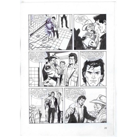 Nick Raider - Las Vegas! - p.25 - Renato Polese - Tavola Originale  - 1996