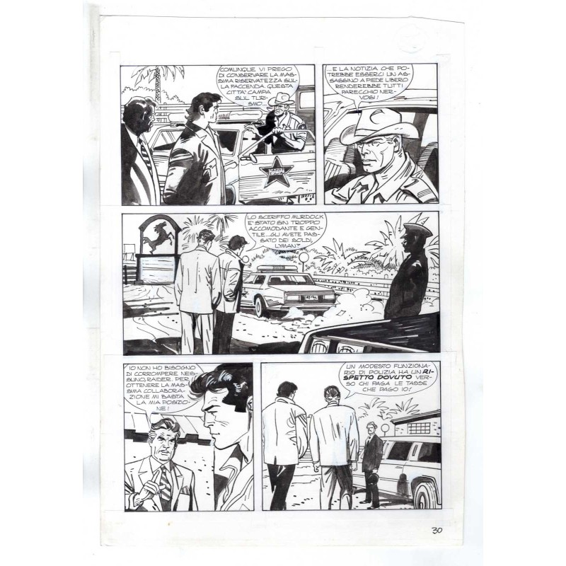 Nick Raider - Las Vegas! - p.30 - Renato Polese - Tavola Originale  - 1996