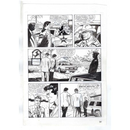 Nick Raider - Las Vegas! - p.30 - Renato Polese - Tavola Originale  - 1996