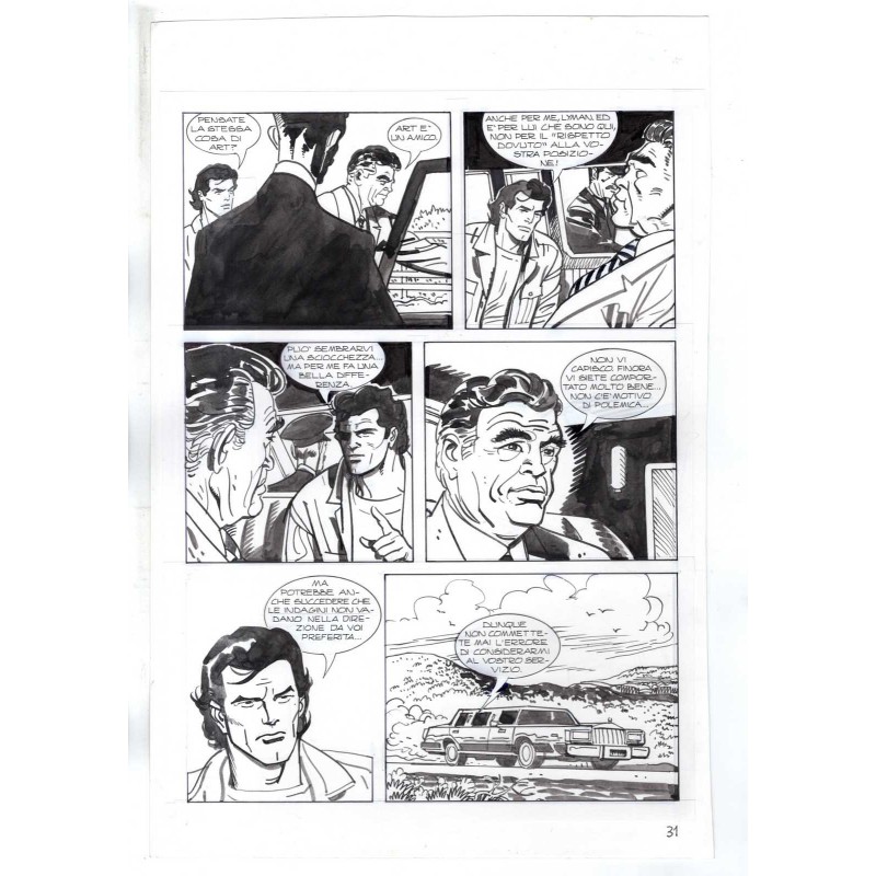 Nick Raider - Las Vegas! - p.31 - Renato Polese - Tavola Originale  - 1996