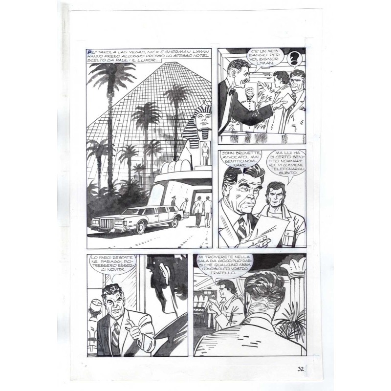 Nick Raider - Las Vegas! - p.32 - Renato Polese - Tavola Originale  - 1996