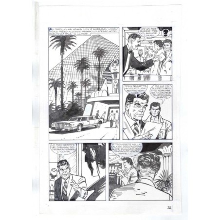 Nick Raider - Las Vegas! - p.32 - Renato Polese - Tavola Originale  - 1996
