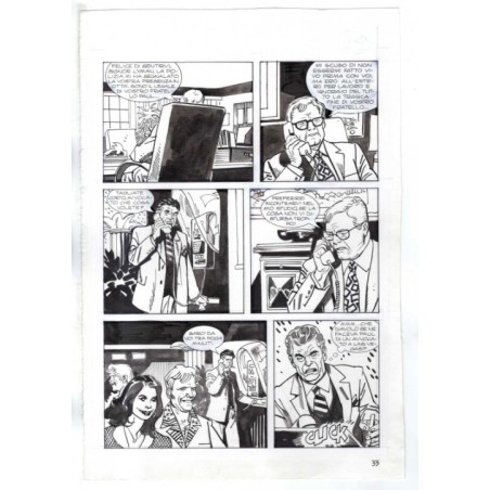 Nick Raider - Las Vegas! - p.33 - Renato Polese - Tavola Originale  - 1996