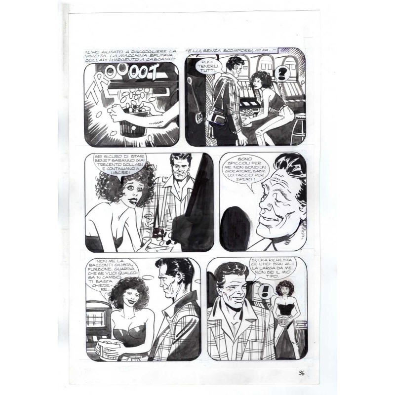 Nick Raider - Las Vegas! - p.36 - Renato Polese - Tavola Originale  - 1996