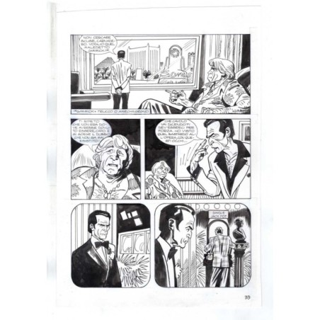 Nick Raider - Las Vegas! - p.39 - Renato Polese - Tavola Originale  - 1996