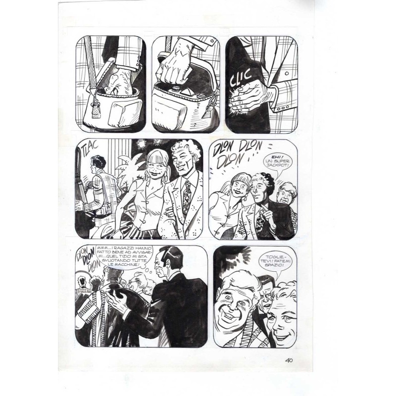 Nick Raider - Las Vegas! - p.40 - Renato Polese - Tavola Originale  - 1996