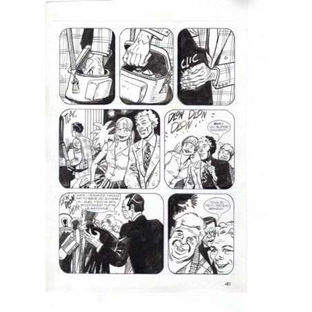 Nick Raider - Las Vegas! - p.40 - Renato Polese - Tavola Originale  - 1996