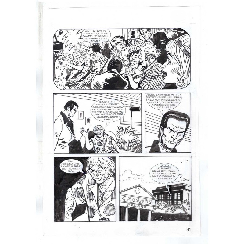Nick Raider - Las Vegas! - p.41 - Renato Polese - Tavola Originale  - 1996