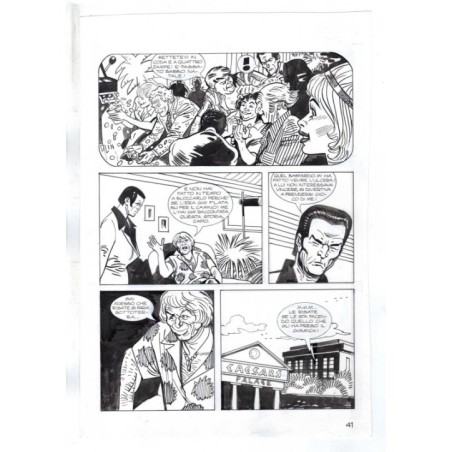 Nick Raider - Las Vegas! - p.41 - Renato Polese - Tavola Originale  - 1996