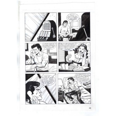 Nick Raider - Las Vegas! - p.43 - Renato Polese - Tavola Originale  - 1996