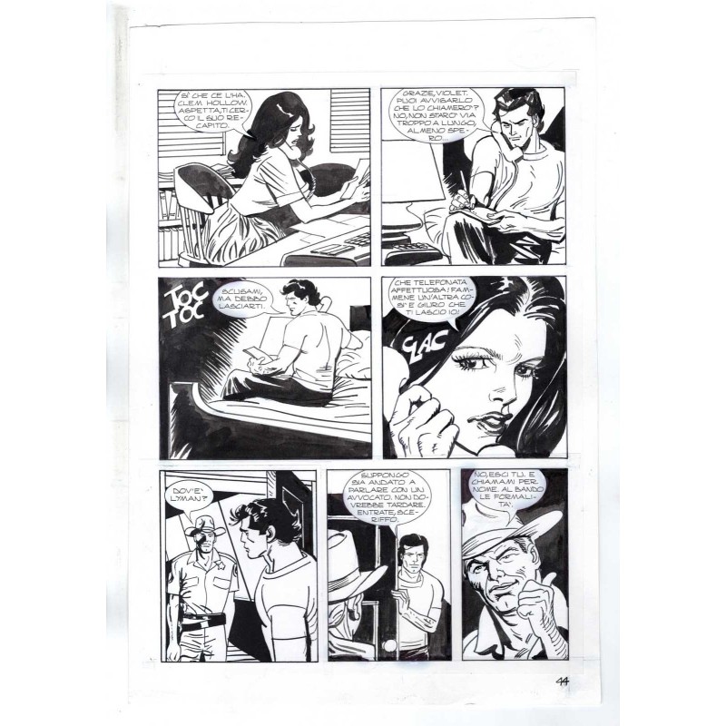 Nick Raider - Las Vegas! - p.44 - Renato Polese - Tavola Originale  - 1996