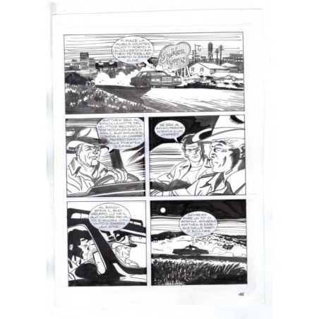 Nick Raider - Las Vegas! - p.45 - Renato Polese - Tavola Originale  - 1996