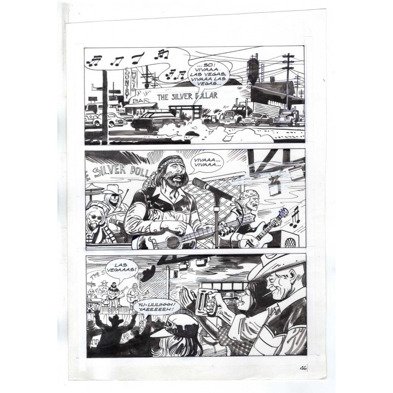 Nick Raider - Las Vegas! - p.46 - Renato Polese - Tavola Originale  - 1996