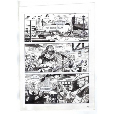 Nick Raider - Las Vegas! - p.46 - Renato Polese - Tavola Originale  - 1996