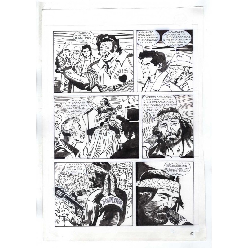 Nick Raider - Las Vegas! - p.47 - Renato Polese - Tavola Originale  - 1996