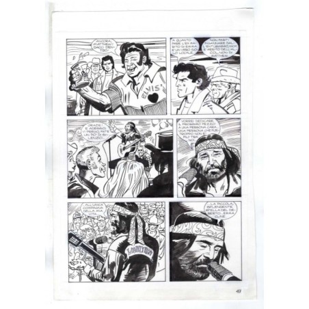 Nick Raider - Las Vegas! - p.47 - Renato Polese - Tavola Originale  - 1996