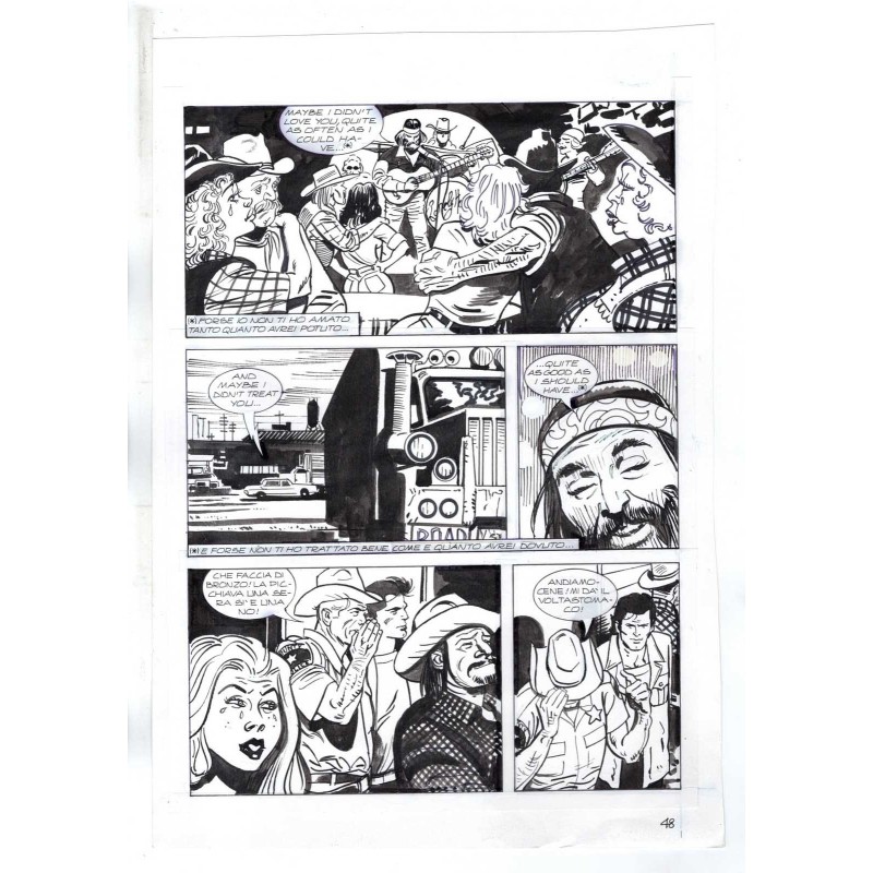 Nick Raider - Las Vegas! - p.48 - Renato Polese - Tavola Originale  - 1996
