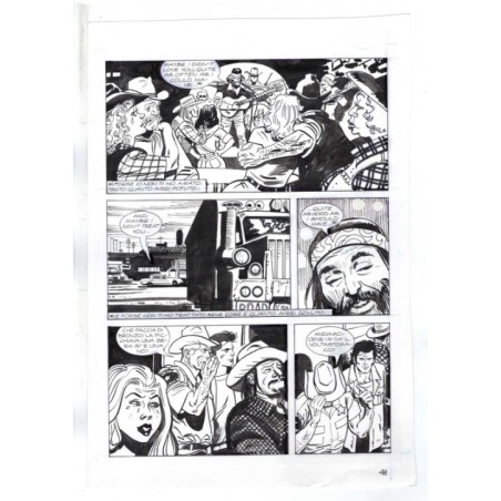 Nick Raider - Las Vegas! - p.48 - Renato Polese - Tavola Originale  - 1996