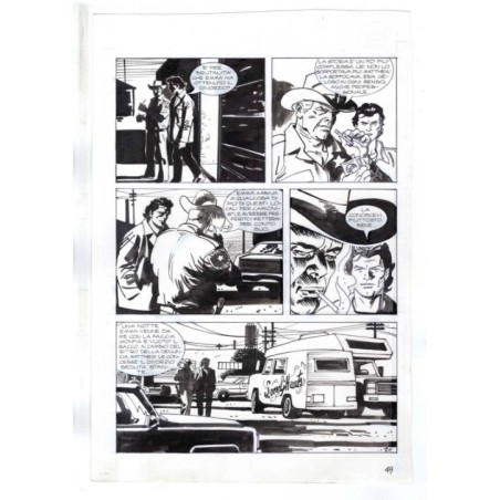 Nick Raider - Las Vegas! - p.49 - Renato Polese - Tavola Originale  - 1996