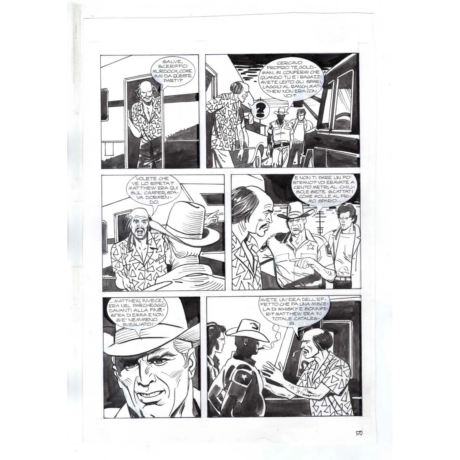 Nick Raider - Las Vegas! - p.50 - Renato Polese - Tavola Originale  - 1996