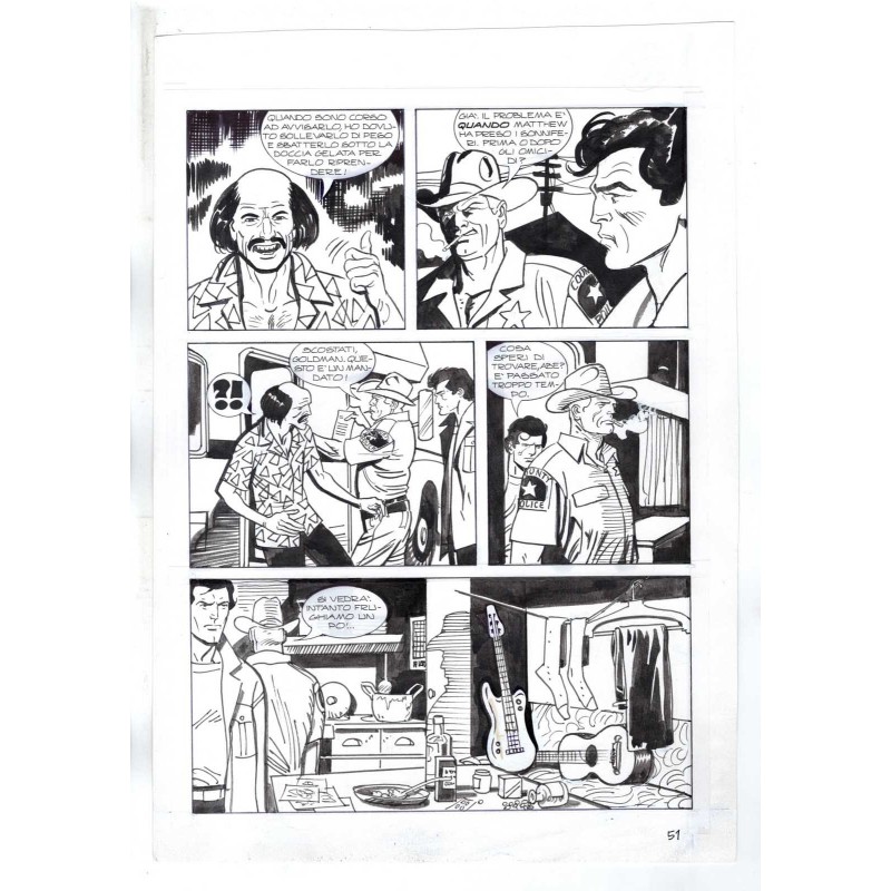 Nick Raider - Las Vegas! - p.51 - Renato Polese - Tavola Originale  - 1996