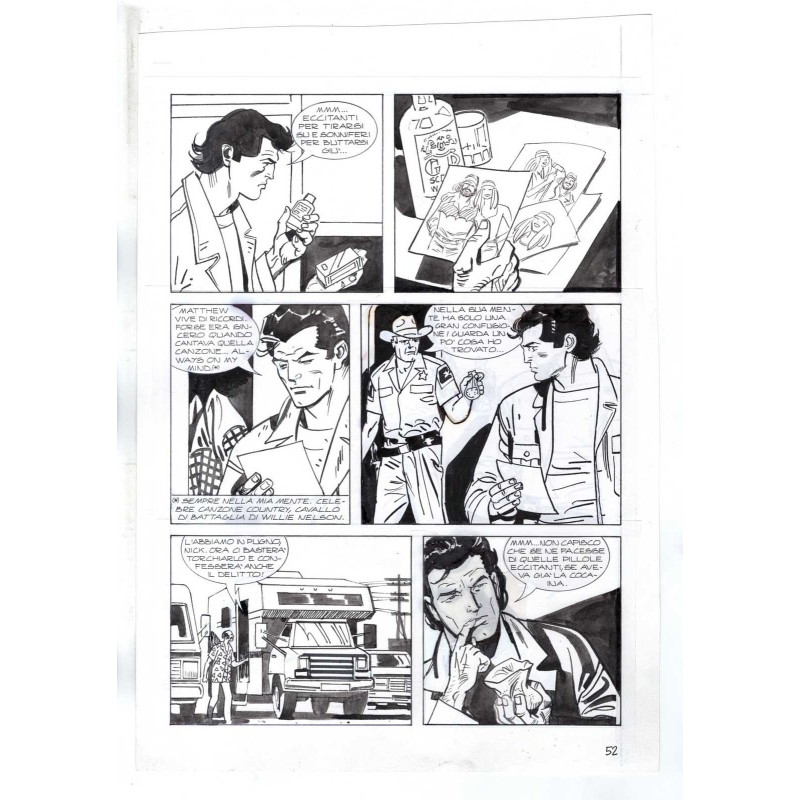 Nick Raider - Las Vegas! - p.52 - Renato Polese - Tavola Originale  - 1996