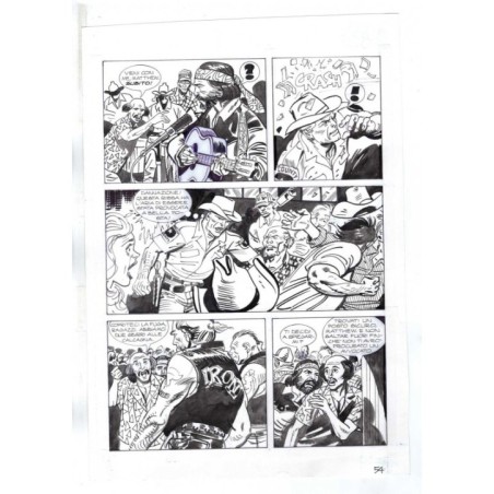 Nick Raider - Las Vegas! - p.54 - Renato Polese - Tavola Originale  - 1996
