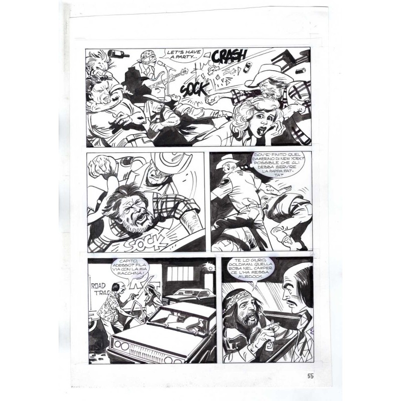 Nick Raider - Las Vegas! - p.55 - Renato Polese - Tavola Originale  - 1996