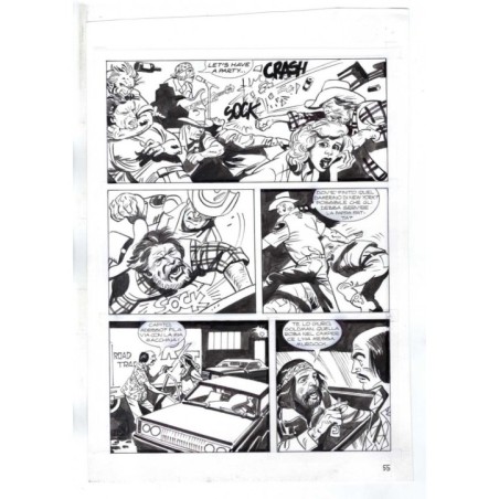 Nick Raider - Las Vegas! - p.55 - Renato Polese - Tavola Originale  - 1996