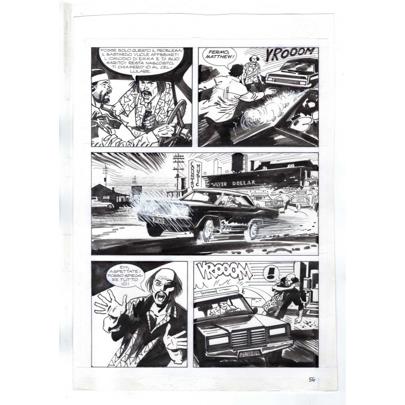 Nick Raider - Las Vegas! - p.56 - Renato Polese - Tavola Originale  - 1996