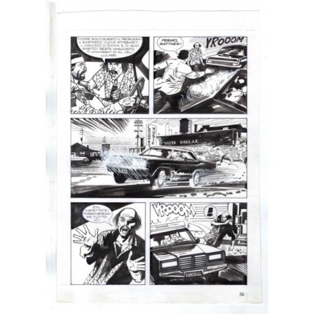 Nick Raider - Las Vegas! - p.56 - Renato Polese - Tavola Originale  - 1996