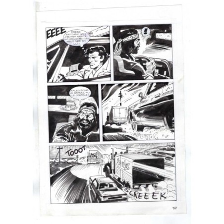 Nick Raider - Las Vegas! - p.57 - Renato Polese - Tavola Originale  - 1996