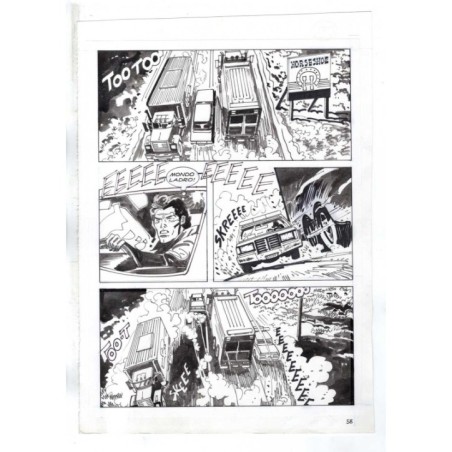 Nick Raider - Las Vegas! - p.58 - Renato Polese - Tavola Originale  - 1996
