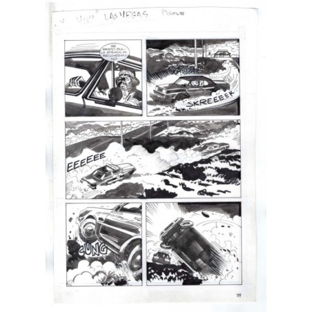 Nick Raider - Las Vegas! - p.59 - Renato Polese - Tavola Originale  - 1996