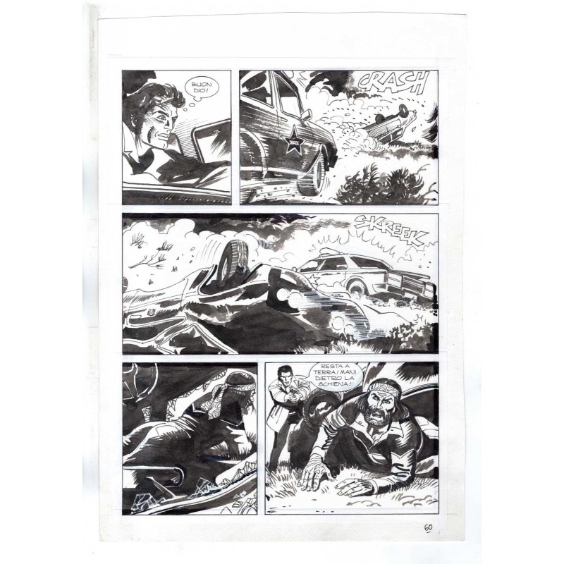 Nick Raider - Las Vegas! - p.60 - Renato Polese - Tavola Originale  - 1996