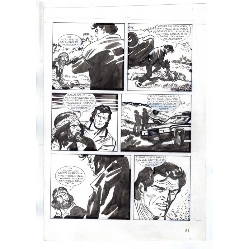 Nick Raider - Las Vegas! - p.61 - Renato Polese - Tavola Originale  - 1996