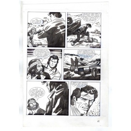 Nick Raider - Las Vegas! - p.61 - Renato Polese - Tavola Originale  - 1996