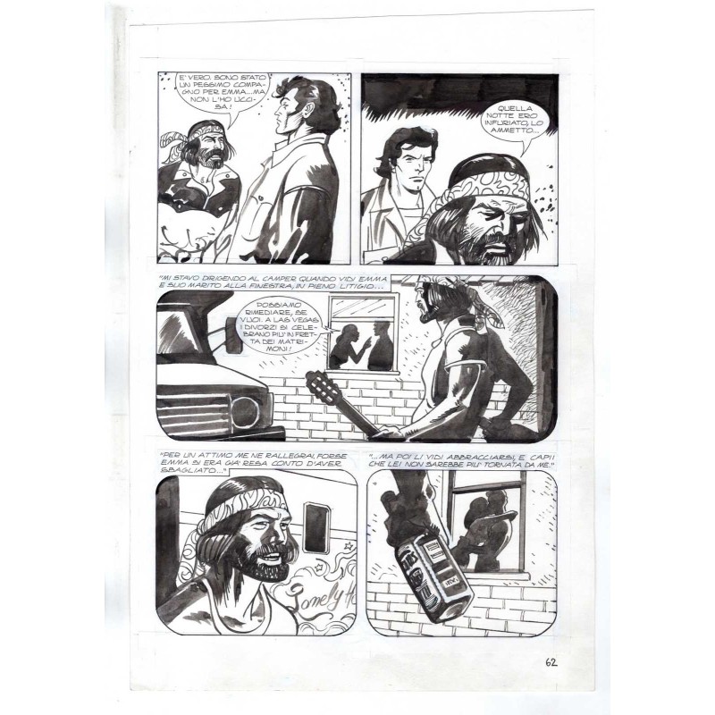 Nick Raider - Las Vegas! - p.62 - Renato Polese - Tavola Originale  - 1996