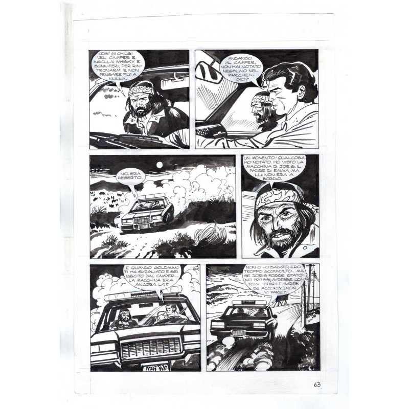 Nick Raider - Las Vegas! - p.63 - Renato Polese - Tavola Originale  - 1996