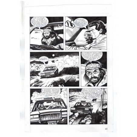 Nick Raider - Las Vegas! - p.63 - Renato Polese - Tavola Originale  - 1996