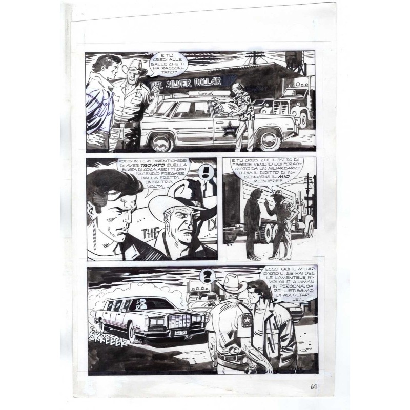 Nick Raider - Las Vegas! - p.64 - Renato Polese - Tavola Originale  - 1996