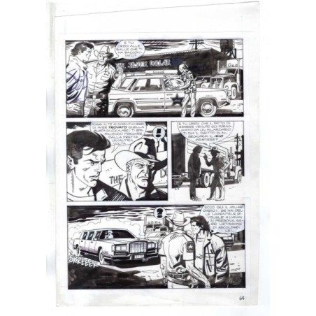 Nick Raider - Las Vegas! - p.64 - Renato Polese - Tavola Originale  - 1996
